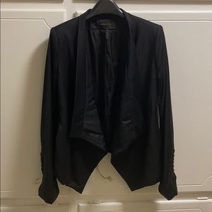 BCBGMAXAZRIA draped open blazer w/ pockets
